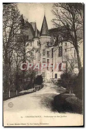 Cartes postales Chateauroux Prefecture vue des Jardins