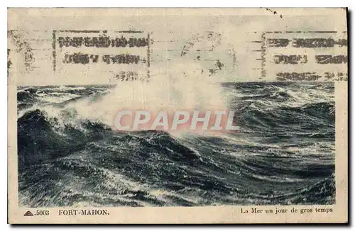 Cartes postales Fort Mahon la Mer un jour de gros temps