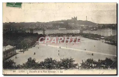 Ansichtskarte AK Lyon Ensemble de la Place Bellecour