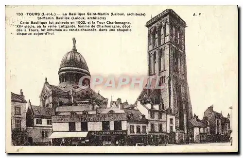 Cartes postales Tours I et L La Basilique Saint Martin Laloux architecte