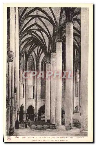 Cartes postales Toulouse la double nef de l'Eglise des Jacobins