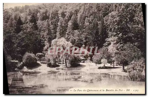 Cartes postales Luchon Le Parc des Quinconces et la Buvette du Pre