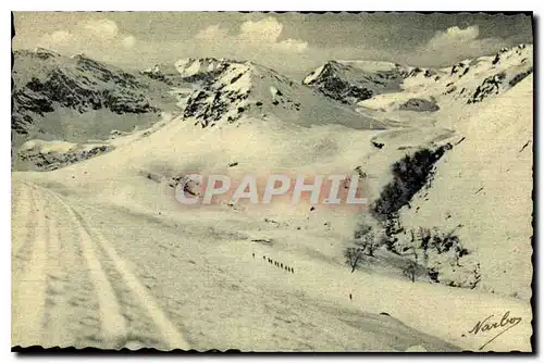 Cartes postales Superbagneres Depart d'une caravane de skieurs