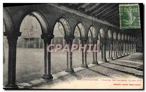 Cartes postales Toulouse Cloitre des Jacobins Lycee