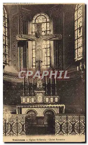 Cartes postales Toulouse Eglise St Sernin Christ Byzantin