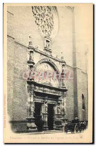 Cartes postales Toulouse Portail et Rosace de l'eglise de la Dalbade