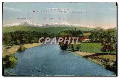 Cartes postales La Haute Garonne La Vallee du salat a Salies  Vue prise du Roucaou Pic du Mont Vallier Pic de Cr