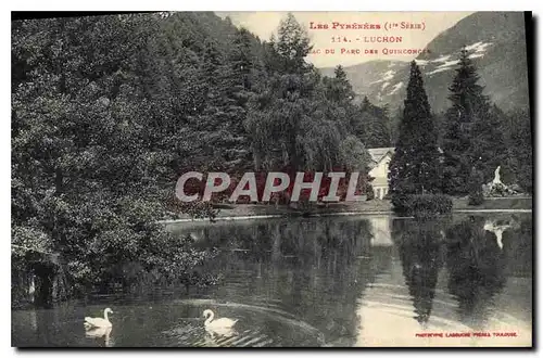 Ansichtskarte AK Les Pyrenees Luchon Lac du Parc des Quinconces