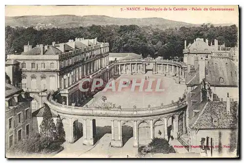 Cartes postales Nancy Hemicycle de la Carriere Palais du Gouvernement