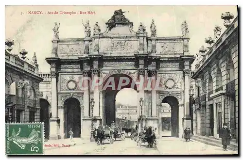 Cartes postales Nancy Arc de Triomphe Rue Here