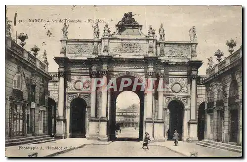 Cartes postales Nancy Arc de Triomphe Rue Here