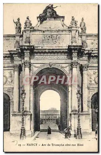 Cartes postales Nancy Arc de Triomphe cote rue Here