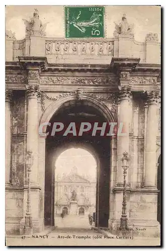 Cartes postales Nancy Arc de Triomphe cote Place Carriere