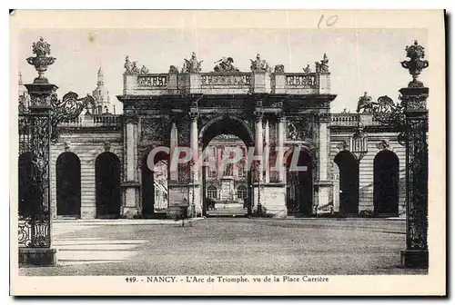 Cartes postales Nancy Arc de Triomphe vu de la Place de la Carriere