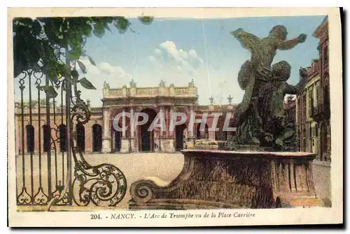 Cartes postales Nancy Arc de Triomphe vu de la Place de la Carriere