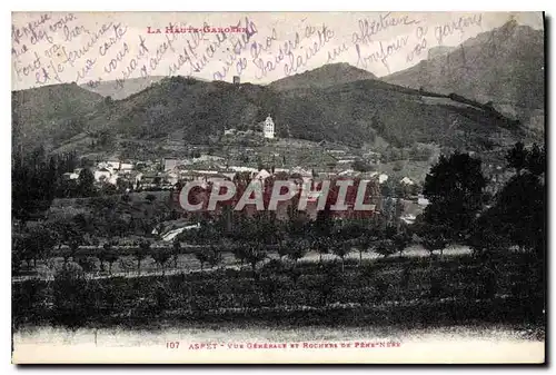 Ansichtskarte AK La Haute Garonne Aspet Vue generale et Rochers Pene Nere