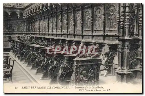 Cartes postales Saint Bertrand de Comminges Interieur de la Cathedrale Cote Civil du Choeur