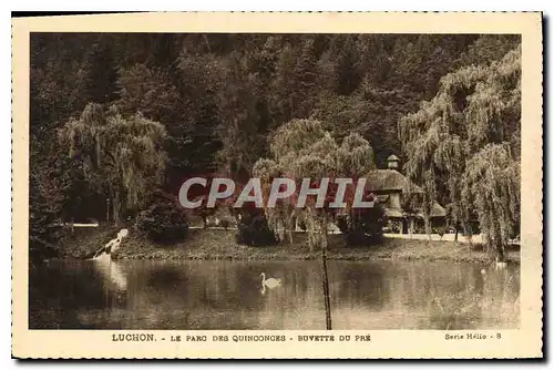 Ansichtskarte AK Luchon Le Parc des Quinconces Buvette du Pre