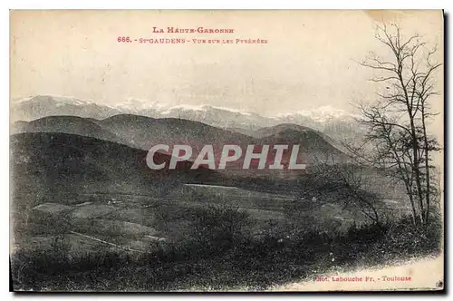 Cartes postales St Caudene Vue sur les Pyrenees