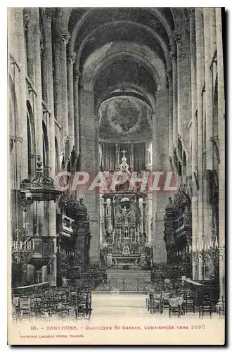 Cartes postales Toulouse Basilique St Sernin Commencee Vers