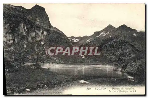 Cartes postales Luchon Passage du Portillon Le Lac d'Espigne