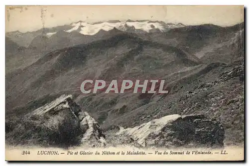 Ansichtskarte AK Luchon pic et Glacier du Nethon et la Maladetta Vue du Sommet de l'Enfacade