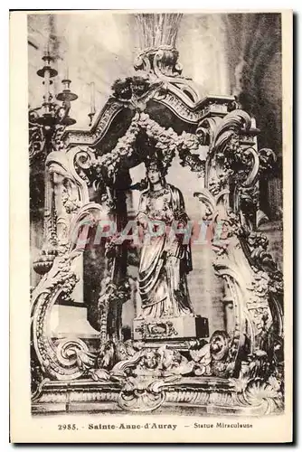 Cartes postales Sainte Anne d'Auray Statue Miraculause