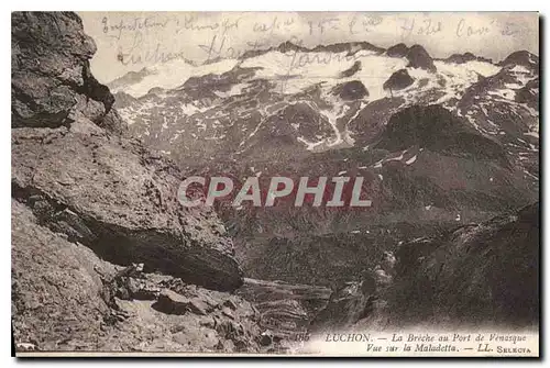 Cartes postales Luchon Le Breche au Port de Venasque Vue sur la Maladetta