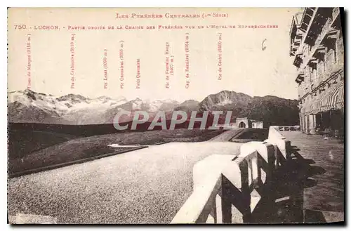 Ansichtskarte AK Luchon Parttie droite de la Craine des Pyrenees vue de L'Hotel de Superbagneres