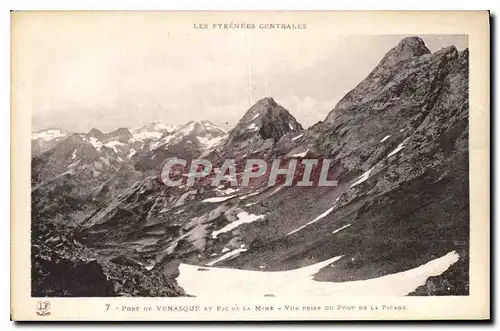 Ansichtskarte AK Port de Venasque et Pic de la Mine Vue Prise du Pont de la Picade