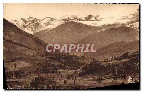 Cartes postales Luchon Vallee d'Ouil Vue sur La Haute chaine Frontiere