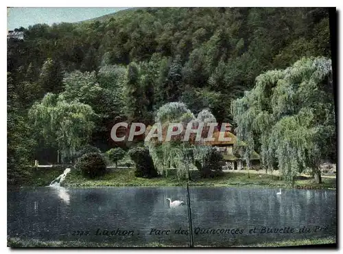 Cartes postales Luchon Parc des quinconces et Buevette du Pre