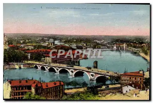 Cartes postales Toulouse vue Generale sur la Garonne