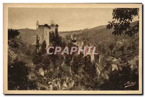 Ansichtskarte AK Environs d'Argentat et de St Privat Correze Ruines de Merle sur la Maronne