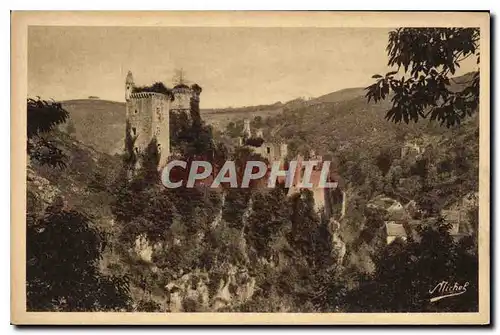 Cartes postales Environs d'Argentat et de St Privat Correze Ruines de Merle sur la Maronne