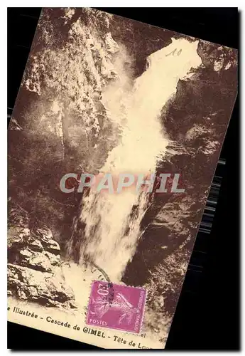 Cartes postales Illustre Cascade de Gimel Tete de Louis