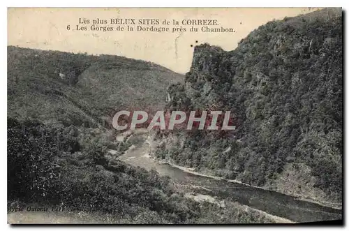 Ansichtskarte AK Les plus Beaux Sites de la Correze Les Gorges de la Dordognes pres du Chambon