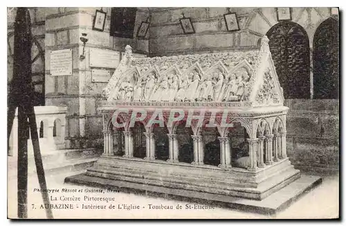 Ansichtskarte AK Aubazine Interieure de L'Eglise Tombeau de St Etienne