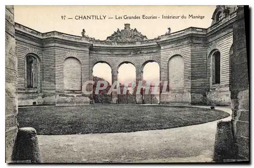Cartes postales Chantilly Les Grandes Ecuries Interieur du Manege