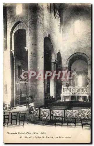 Ansichtskarte AK Brive Eglise St Martin vue interieur