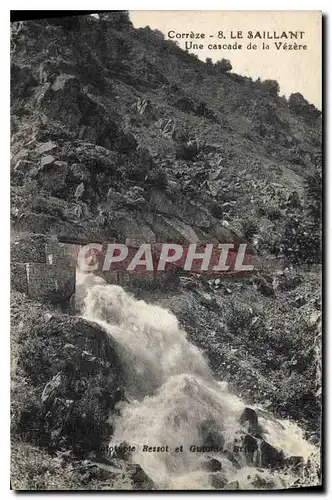 Ansichtskarte AK Correze Le Saillant Une cascade de la Vezere