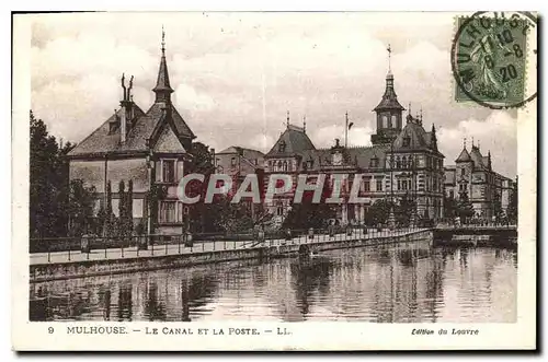 Cartes postales Mulhouse Le Canal et la Poste