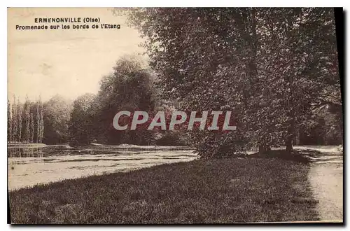 Cartes postales Ermenonville Oise Promenade sur les bords de l'Etang