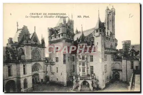 Ansichtskarte AK Chateau de Pierrefonds La Chapelle et l' Escalier d'Honneur