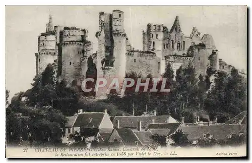 Cartes postales Chateau de Pierrefonds Ruines Construit