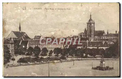 Cartes postales Colmar Place Rapp et Champ de Mars