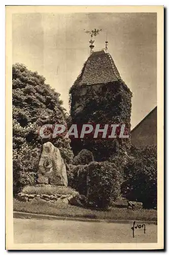 Ansichtskarte AK Obernai Bas Rhin Tour de l'ancienne Eglise et Monument du Chanoine Gyas