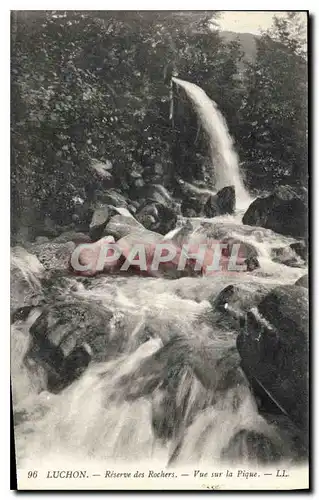 Cartes postales Luchon Riserve des Rochers Vue sur la Pique