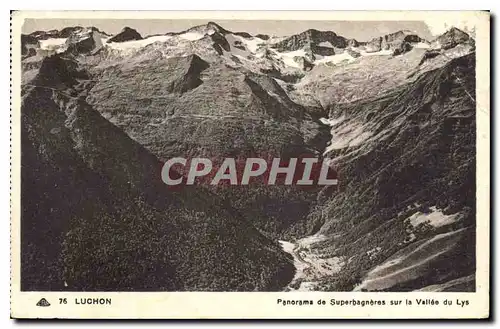 Cartes postales Luchon Panorama de Superbagneres sur la Vallee du Lys