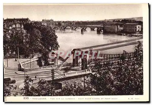 Ansichtskarte AK Toulouse Vue sur la Garonne Pont Saint Pierre et Pont Neuf